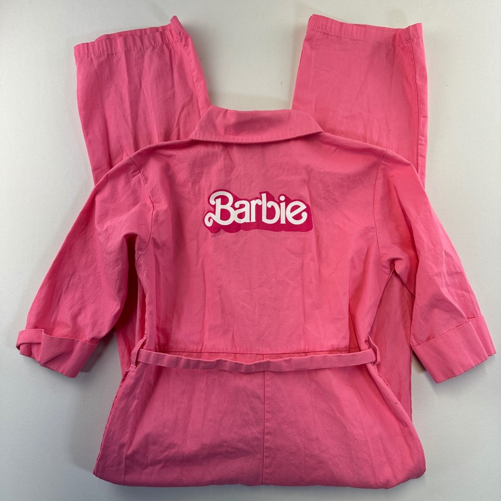 Barbie The Movie Kids Pink Power Jumpsuit Spirit Halloween Costume Med 8-10 NEW - Picture 6 of 15